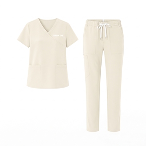 Tenue médicale pour femme à jambes larges, haut extensible à col en V, uniforme d'infirmière, vêtements de travail pour hôpital et soins de santé - Product Image 1