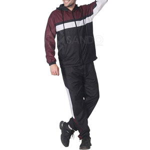 Men's Color Blocking Tracksuit Hooded Zipper Full Sleeve Sporty Style Quick Dry Polyester Autumn Wear - Product Image 1