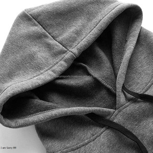 High Quality 100% Polyester <b>Thick</b> Blank Plain Heavyweight No String Oversized Hoodies Unisex Custom Logo Plus Size Men's Hoodies - Product Image 2