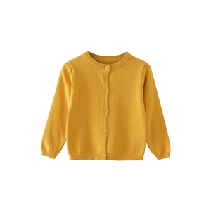 Cardigan en tricot de coton à manches longues et col rond boutonné pour garçons et filles, uniforme scolaire unisexe, veste pull - Product Image 5