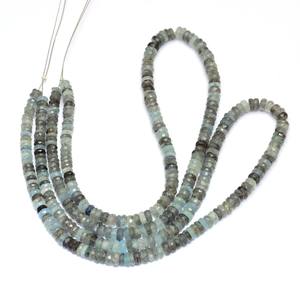 Cuentas Heishi facetadas de aguamarina musgosa AAA+ de 5mm-6mm, discos espaciadores de piedras semipreciosas de aguamarina natural para joyería - Product Image 3