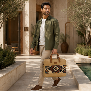 Mochila Porta Laptop Grande de Yute Ecológico y Resistente, con Forro de Lona, Cierre de Cremallera y Correas para Hombro, Ideal para Trabajo y Negocios - Product Image 1