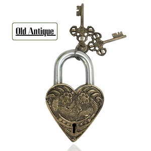 Old Fashion Lock Fully Functioning Vintage Style Brass Metal <b>Padlock</b> Antique Bronze in Low Price Antique Cast Iron Lock with Key - Product Image 3