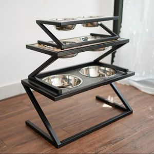 ชามให้อาหารสุนัขยกสูงทำจากทองแดงทำจากสเตนเลสชามใส่อาหารสุนัขแบบช้า - Product Image 1