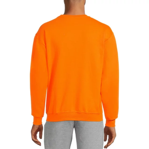 Orange Color Plus Size Men's Sweatshirts Customized Design Stylish Fashionable Breathable Knitted Premium Quality Sweatshirts - Product Image 3