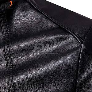 Veste en cuir véritable 100% pour homme, noire, imperméable, respirante, de haute qualité, avec revêtement, personnalisable, faible MOQ, OEM - Product Image 4