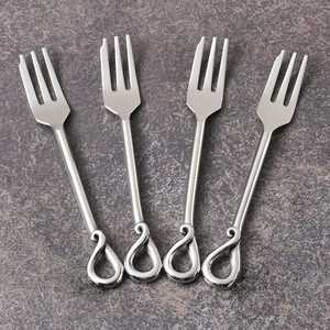 Ensemble de fourchettes modernes en acier inoxydable, finition miroir, vaisselle pour la maison et les restaurants - Product Image 1