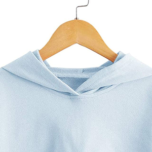 OEM Best Selling Vintage Women's Woven Cotton Terry Crop <b>Top</b> Hoodie with Front Custom Logo Casual <b>Winter</b> Wear - Product Image 5