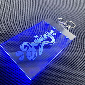 Llavero LED de Plástico Personalizable con Impresión Digital, Interruptor Táctil y Alimentación por Batería para Eventos Nocturnos Promocionales - Product Image 2