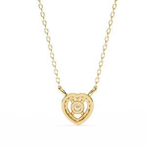 Minimalist 14K <b>Solid</b> <b>Gold</b> Round Cut Set Lab Diamond Solitaire <b>Pendant</b> Necklace for Women Party Gift - Product Image 4