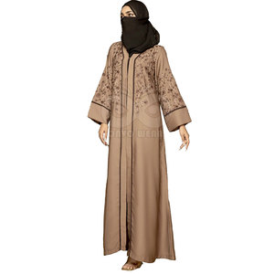 Elegante Abaya Negra Lisa para Mujer, Vestido Largo para Damas Musulmanas, Estilo Dubái, Ropa Islámica Modesta, Tela Suave Nida, Venta al Por Mayor - Product Image 2