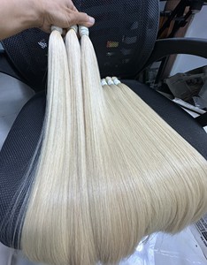 Meilleures ventes! Extensions de cheveux vierges Remy 613 lisses non traités à 100 %, double trame, fabriquées au Vietnam, vente en gros - Product Image 5