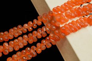 Cuentas de Cornalina Facetadas en Forma de Gota de 5*8mm, Cuentas de Cornalina en Forma de Lágrima para la Fabricación de Joyas - Product Image 4