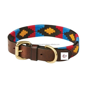 Collar de cuero para perro, correa ajustable con logotipo personalizado, venta al por mayor, Popular, 2022 - Product Image 2