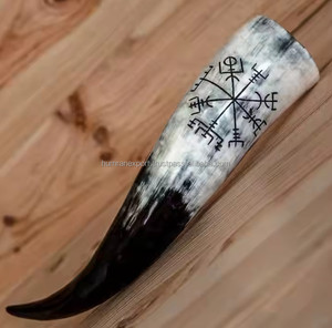 ฮอร์นดื่มทำด้วยมือสัตว์/สไตล์ทะเลสีธรรมชาติเป็นมิตรกับสิ่งแวดล้อมสำหรับมิ้ดประวัติศาสตร์สร้างใหม่และการเฉลิมฉลองแบบไวกิ้ง - Product Image 3