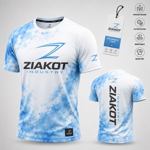 เสื้อยืดออกกำลังกายสีชมพูขาวสำหรับผู้ชาย ดีไซน์ใหม่จากอุตสาหกรรม ZIAKOT - Product Image 3