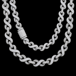 Collar de Cadena Cubana de Alta Calidad y Lujo, Corte Brillante de 12 mm, Plata con Diamantes Moissanite, Estilo Hip Hop, Certificado IGI, Unisex - Product Image 2