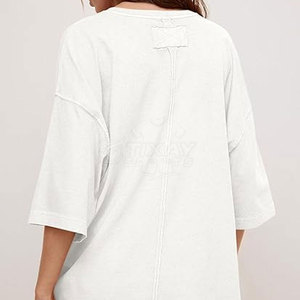 เสื้อเชิ้ตผู้หญิงทรงหลวมแบบดรอปโชว์เดอร์ สวมใส่สบาย เหมาะสำหรับใส่ในชีวิตประจำวัน สไตล์ลำลอง และให้ความสบายในทุกๆ วัน - Product Image 3