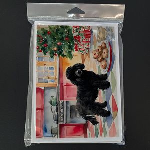 Lunatique A7 Taille 5x7 Cartes Vierge Paquet de 8 Cartes de Voeux de Noël Caniche Cookies avec Enveloppes - Product Image 3