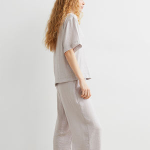 Ensemble de pyjama et nuisette en satin et dentelle pour femme, collection printemps - Product Image 4