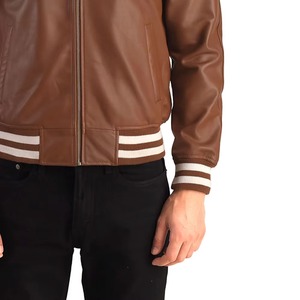 Custom Men Letterman Baseball Varsity <b>Jacket</b> Wool <b>Leather</b> Sleeve College Fashion Coat OEM ODM Factory Sample Service - Product Image 4