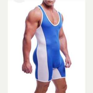 Combinaison de lutte personnalisée pour hommes - Tissu nylon/acrylique 240g Wegsy Sports Hk-0924 Service OEM - Product Image 3