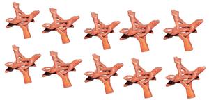 Support trépied en bois sculpté durable et rond pour la présentation sur table de coquillages et de cristaux - Product Image 3