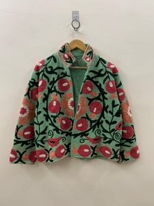 TNT algodón Suzani abrigo indio bordado chaqueta algodón acolchado Boho chaqueta - Product Image 4