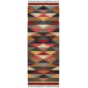 Tapis de couloir tissé à la main en jute et laine, tapis kilim pour salon, chambre et bureau - Product Image 2