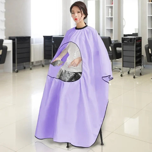 Capa de Peluquería RAMAFHH y MEDAX Negra de Pongee, Manga Larga, Resistente al Agua, Profesional para Salón, Corte de Cabello y Coloración - Product Image 6