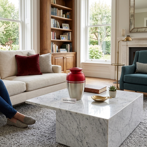 Top Quality Brass Cremation Urn Handmade Green Silver Decorative Memorial Jar Large Adult Funeral Vessel Customized Colour Urns - Product Image 4