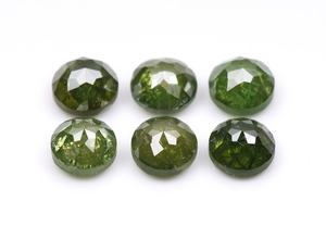 เพชรธรรมชาติทรงกลมสีเขียวเจียระไนแบบโรสคัท ขนาด 3.4 มม. ระยิบระยับ เหมาะสำหรับทำเครื่องประดับ สำหรับทำแหวนเพชรเดี่ยว DIY - Product Image 6