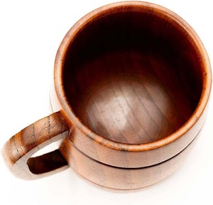 Mug en bois de qualité supérieure pour le café et le thé, tasse en bois naturel, accessoires de cuisine - Product Image 5