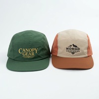 Casquette de trail running imperméable en nylon à 5 panneaux, casquette de camping, casquette de sport à séchage rapide avec logo imprimé