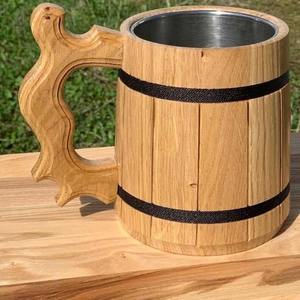 Taza de Té de Madera Pulida de Alta Calidad, Estilo Antiguo, Madera Natural, Taza Sostenible - Product Image 3