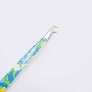Pinzas Redondas para Extensión de Pestañas, Herramientas y Accesorios para Lifting de Pestañas con Recubrimiento de Papel Floral, Precio de Fábrica - Product Image 2
