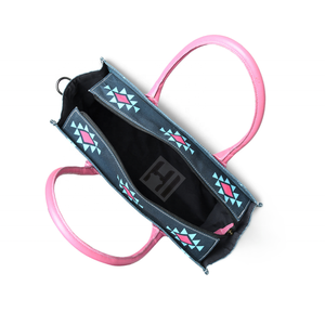 Bolso de Mano de Cuero Genuino Hecho a Mano, Bolso Personalizado con Correa, Diseño Azteca Ecológico, Lona de Algodón Oculta, Material de Nailon - Product Image 4