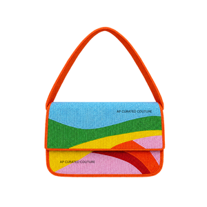 Sacs à bandoulière brodés perlés faits main colorés pour femmes, motif rayé, personnalisés, très demandés, sacs à bandoulière perlés artisanaux - Product Image 1