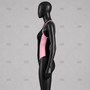 Maillot de bain une pièce pour femmes, colorblock, haute élasticité, dos nu, monokini, rembourrage amovible, pour la plage et la piscine - Product Image 5