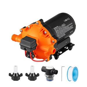 Pompa a Diaframma Marina 12V DC, Portata 5.5 GPM, Pressione Regolabile 70-100 PSI, 1/2" MNPT, Autoadescante per Spruzzatore - Product Image 1