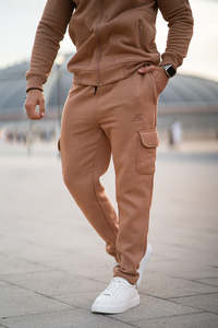ชุดวอร์มมีฮู้ดสีพื้นสำหรับผู้ชาย ซิปหน้า สวมใส่สบายๆ สำหรับฤดูใบไม้ร่วง แขนยาว ผ้าโพลีเอสเตอร์เนื้อปานกลาง - Product Image 4