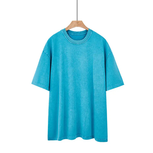 เสื้อยืดวินเทจทรงโอเวอร์ไซส์ ล้างสีแบบแอซิดวอช สำหรับผู้ชาย ไซส์พลัส รับสกรีนโลโก้ สตรีทแวร์ ผ้าฝ้าย 100% ทรงยาว เป็นมิตรต่อสิ่งแวดล้อม ขายส่ง - Product Image 2