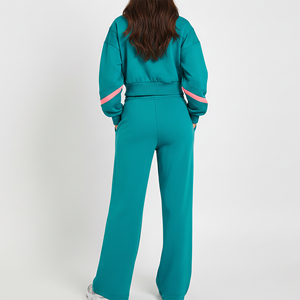 Conjunto de Sudadera con Capucha y Cremallera con Paneles y Joggers Holgados de Tallas Grandes, Hecho a Medida OEM/ODM, Ropa Casual, Chándal de Gimnasio de Alto Gramaje - Product Image 3