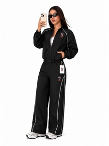 Conjunto Deportivo Cortavientos Ligero para Mujer, Chaqueta con Cierre Completo y Pantalones Jogger, Ropa Deportiva para Correr, Entrenamiento y Ejercicio - Product Image 6