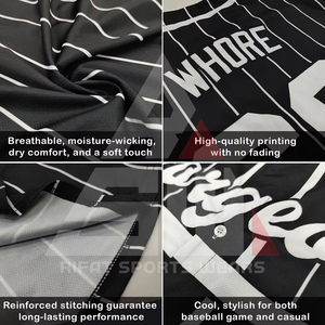 Camiseta de Béisbol Personalizada con Rayas Verdes para Hombre, Uniforme de Equipo, Transpirable, de Algodón Orgánico Antibacteriano, con Cuello Abotonado - Product Image 5