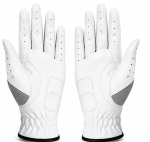 Guantes de Golf de Piel de Oveja Cabretta Blanca de Alta Calidad, Transpirables, con Agarre Suave, para Hombre y Mujer, Mano Izquierda, Logotipo en Color, OEM - Product Image 1