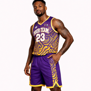 Ensemble d'uniformes de basketball personnalisés en gros – Maillot et short respirants en polyester avec impression par sublimation, logo d'équipe, pour entraînement et matchs, vêtements de sport - Product Image 5