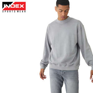 Sudadera de Cuello Redondo para Hombre INDEX SPORTSWEAR, Corte Regular, Color Sólido, Tejido de Punto, Ropa Casual, Gris Otoño - Product Image 6