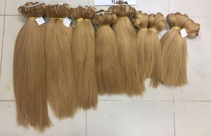 ผมต่อแบบเวอร์จิ้นเรมี่จากกัมพูชา แบบมัดเป็นช่อ สำหรับทำสีไฮไลท์สีน้ำตาล ลอนคลื่นธรรมชาติแบบหลวมๆ สไตล์ลอนลึกแบบธรรมชาติ ลอนคลื่นแบบบอดี้เวฟ ไฮไลท์สีน้ำตาล - Product Image 2