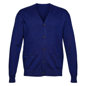 เสื้อคาร์ดิแกนถักคุณภาพสูง คอวี ลายโลโก้ชมรมมหาวิทยาลัย  เสื้อสเวตเตอร์ลำลอง ลายปะติดปะต่อ สำหรับฤดูใบไม้ร่วง - Product Image 2